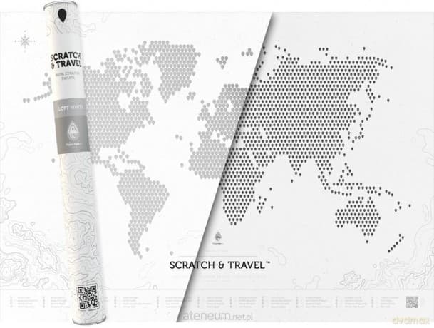 Mapa zdrapka. Loft White