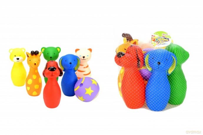 TOITOYS Kręgle zwierzątka