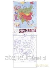 Mapa - Azja. Mapa polityczna / konturowa