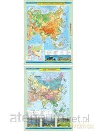 Mapa - Azja. Ukształtowanie powierzchni