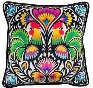 Poszewka - łowicka dwa koguty 45 cm