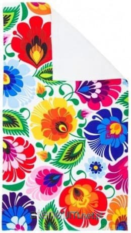 Ręcznik - łowicki biały 30x50 cm