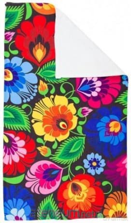 Ręcznik - łowicki czarny 30x50 cm