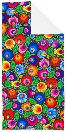 Ręcznik - łowicki czarny 70x140 cm