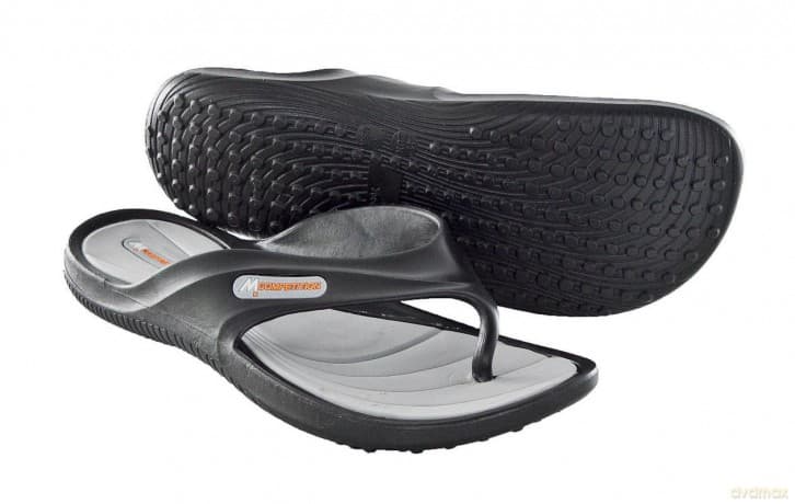 Klapki Finger Soft 232827 rozmiar 44 czarno-szare