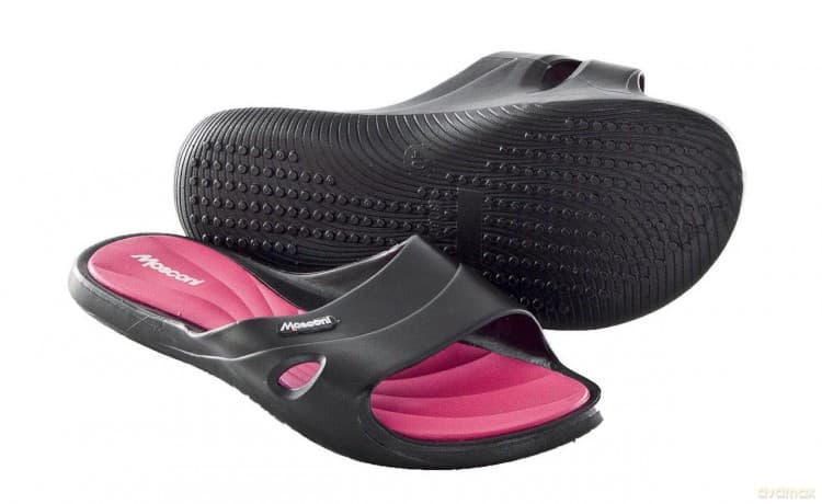 Klapki Soft W 232429 rozmiar 35 czarno-różowe