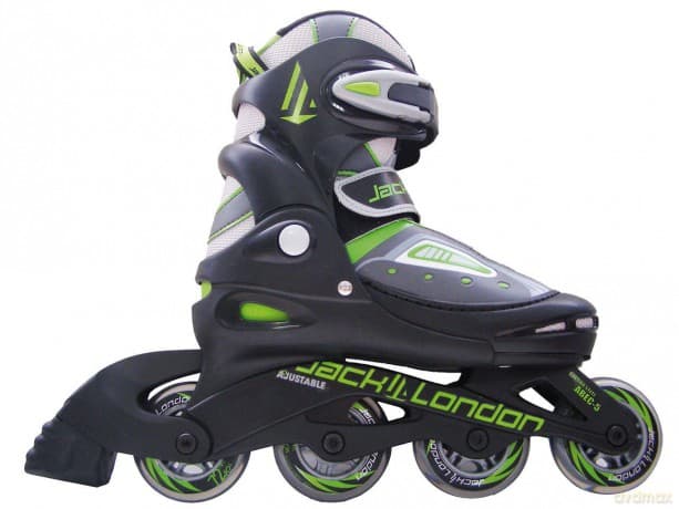 Łyżworolki Adjustable czarno-zielone 230767 rozmiar M (34-37)