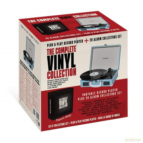 Gramofon niebieski + 20 Winyli