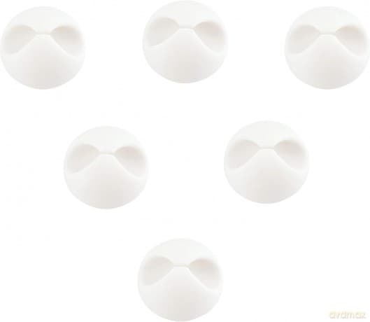 Uchwyt do kabli samoprzylepny biały