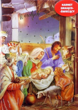 Kartka A5 grająca 3D Boże Narodzenie MIX