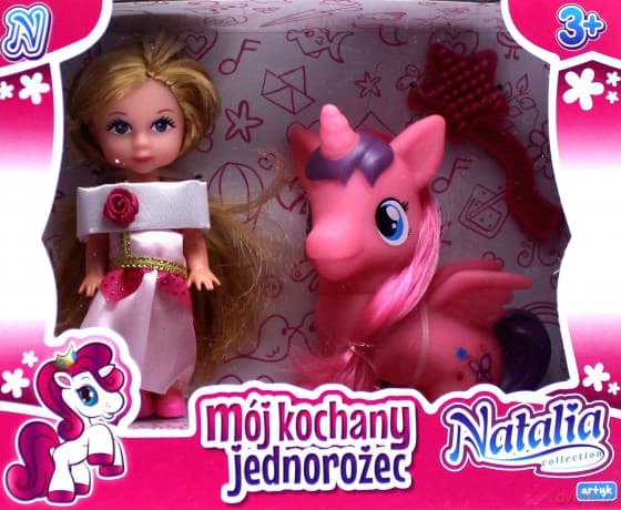 Lalka Natalia z jednorożcem