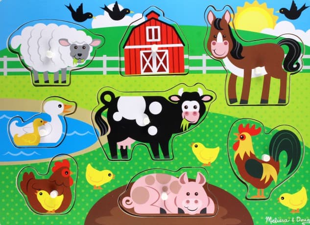 Puzzle drewniane - Zwierzęta z farmy