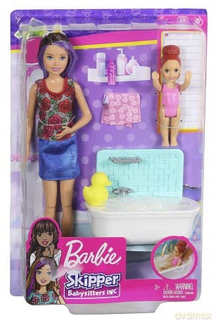 Barbie Opiekunka do dziecka zestaw z wanną Skipper Babysitters 3