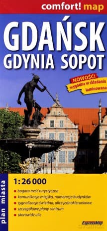 Comfort! map Gdańsk, Gdynia, Sopot plan miasta