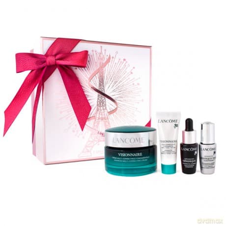Lancome Set (Visionnaire Day Cream 50 ml+Advanced Genefique Serum 7 ml+Visionnaire Corrector 10 ml+Advanced Genefique Eyes Light-Pearl 5 ml)