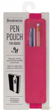 Bookaroo - uchwyt do książki na długopis różowy