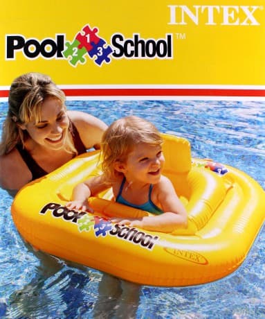 Kółko do pływania - zamknięte żółte