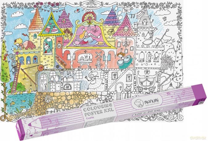 Kolorowanka podłogowa XXL Zamek księżniczek