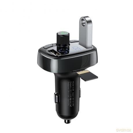 Baseus transmiter FM T-Type Bluetooth MP3 ładowarka samochodowa tarnish