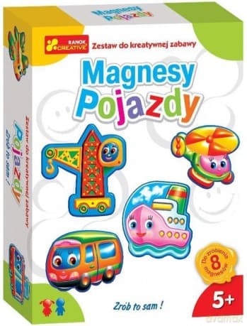 Gipsowe magnesy pojazdy