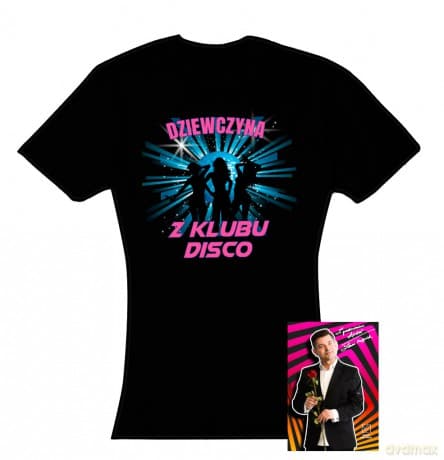 Zenek Martyniuk: T-shirt damski Dziewczyna z klubu disco rozmiar M +pocztówka z autografem
