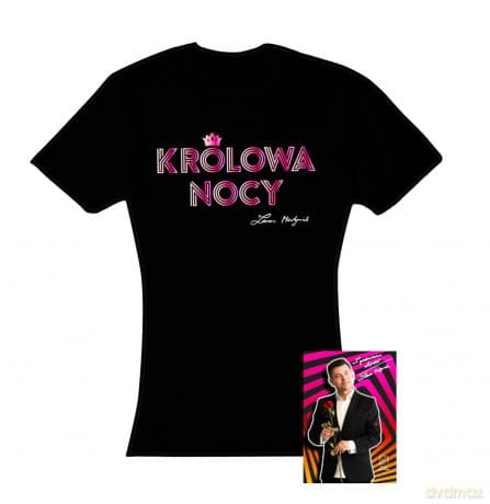 Zenek Martyniuk: T-shirt damski Królowa nocy rozmiar L +pocztówka z autografem