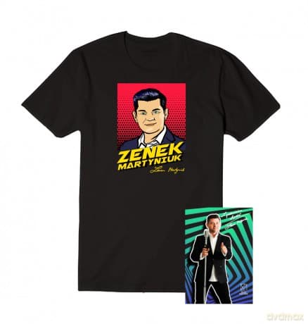 Zenek Martyniuk: T-shirt męski Zenek komix rozmiar XL +pocztówka z autografem