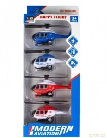 Helikopter plastikowy 4 sztuki