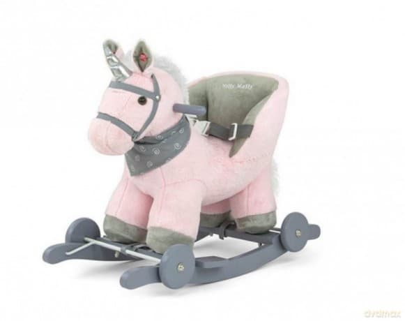 Koń na biegunach Polly różowy